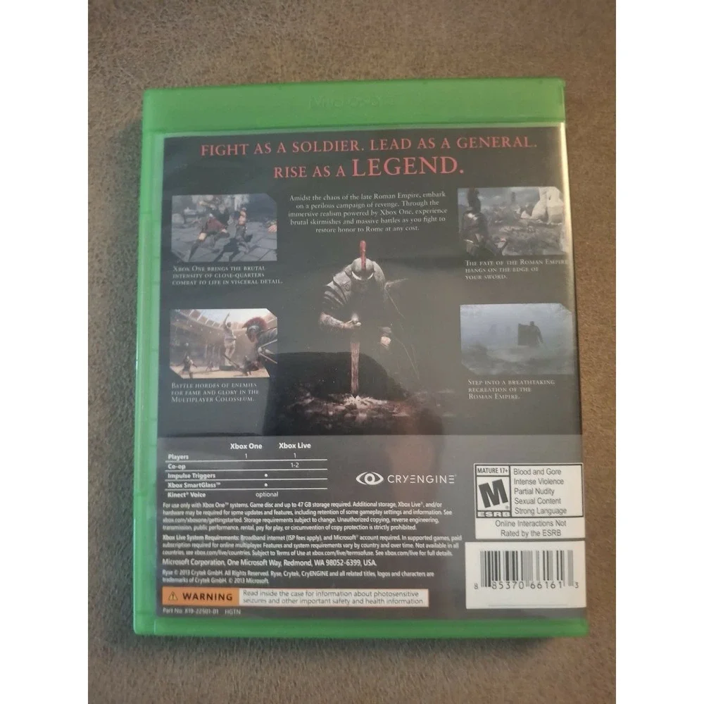 Ryse: Son of Rome (Microsoft Xbox One, 2013)
